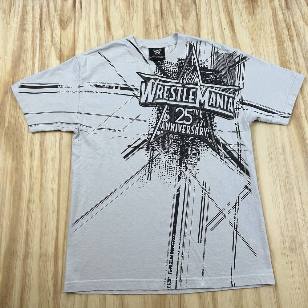 Vintage Y2K WWE WrestleMania 25th Anniversary AOP Double Sided T-Shirt L